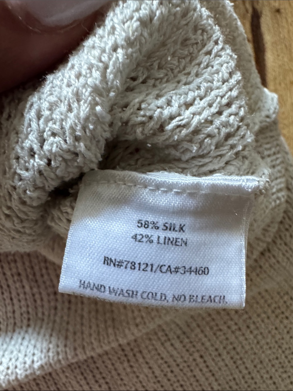 Eileen Fisher beige Cream Knit Short-Sleeve Swing long tunic Top - Women’s Sm - Picture 6 of 8